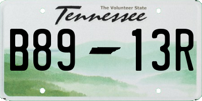TN license plate B8913R