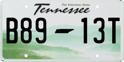TN license plate B8913T