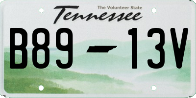 TN license plate B8913V