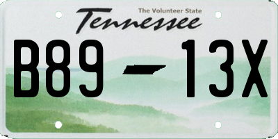 TN license plate B8913X