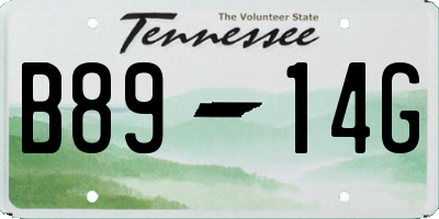 TN license plate B8914G