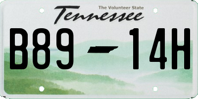 TN license plate B8914H
