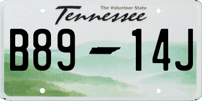 TN license plate B8914J