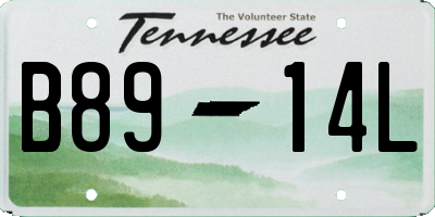 TN license plate B8914L