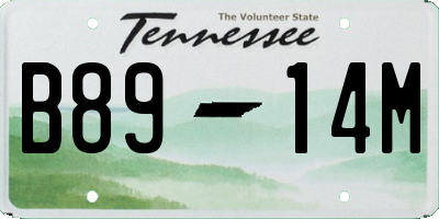 TN license plate B8914M