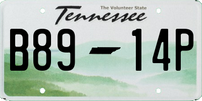 TN license plate B8914P