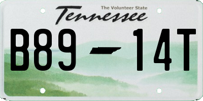 TN license plate B8914T
