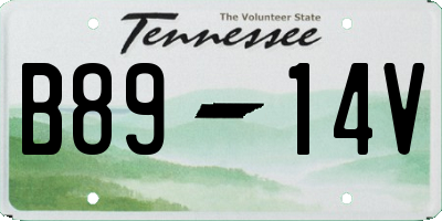 TN license plate B8914V