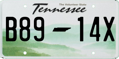 TN license plate B8914X
