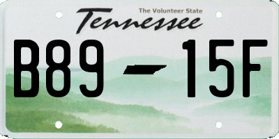 TN license plate B8915F