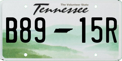 TN license plate B8915R