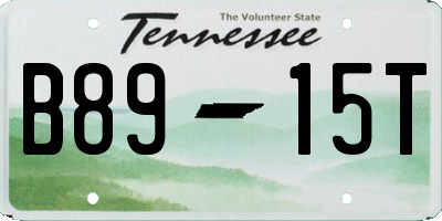 TN license plate B8915T