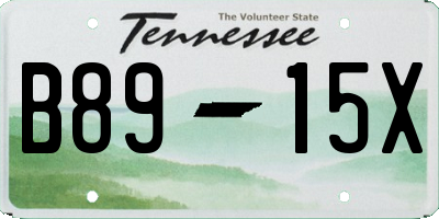 TN license plate B8915X
