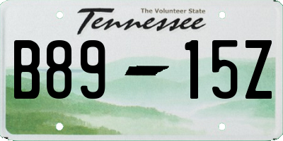 TN license plate B8915Z