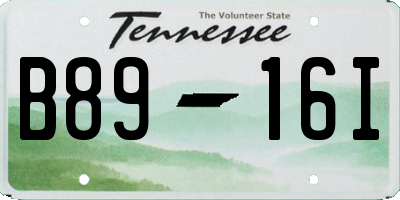 TN license plate B8916I
