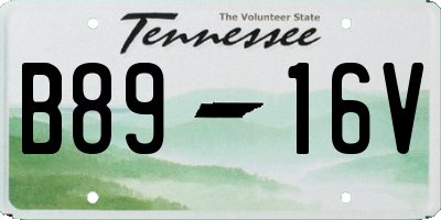 TN license plate B8916V