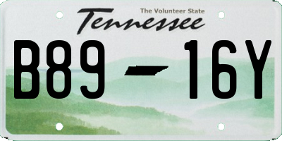 TN license plate B8916Y