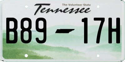 TN license plate B8917H