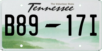 TN license plate B8917I