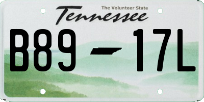 TN license plate B8917L