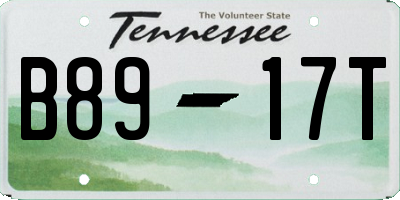 TN license plate B8917T