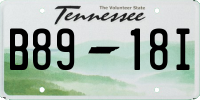 TN license plate B8918I