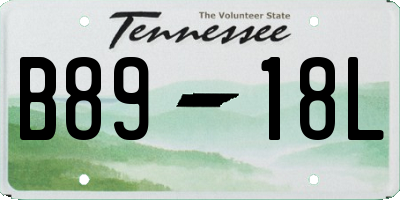 TN license plate B8918L