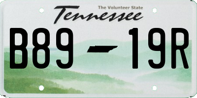 TN license plate B8919R