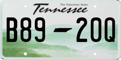 TN license plate B8920Q