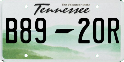 TN license plate B8920R