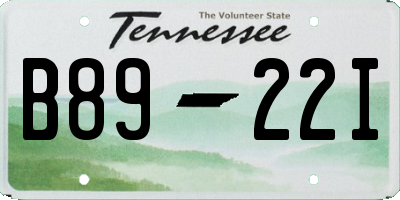 TN license plate B8922I
