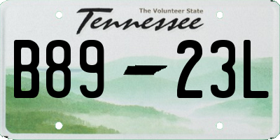 TN license plate B8923L