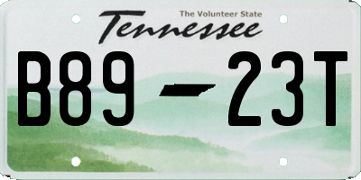 TN license plate B8923T
