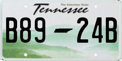 TN license plate B8924B