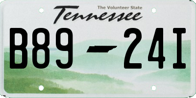 TN license plate B8924I