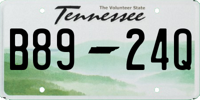 TN license plate B8924Q