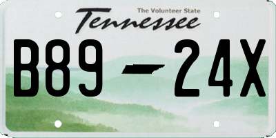 TN license plate B8924X