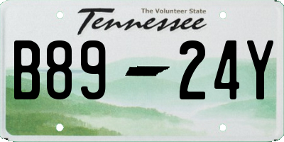 TN license plate B8924Y
