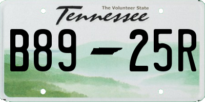 TN license plate B8925R