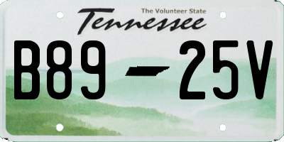 TN license plate B8925V