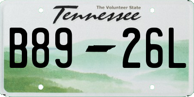 TN license plate B8926L