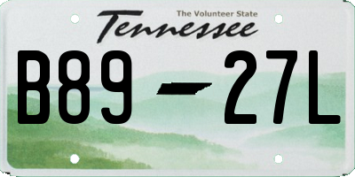 TN license plate B8927L