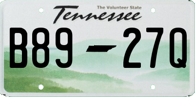 TN license plate B8927Q