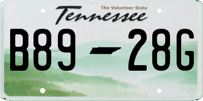 TN license plate B8928G