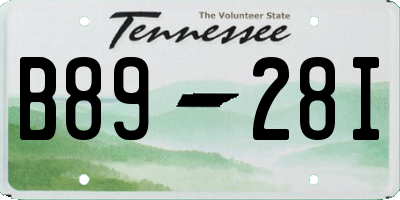 TN license plate B8928I