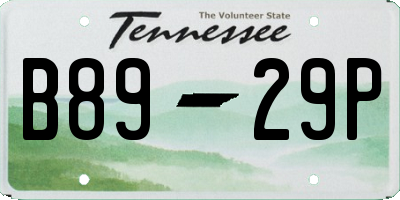 TN license plate B8929P