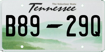TN license plate B8929Q