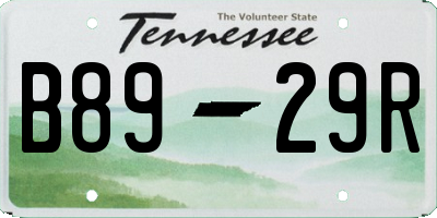 TN license plate B8929R