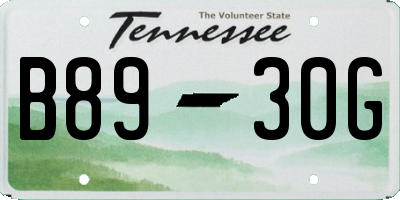 TN license plate B8930G