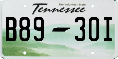TN license plate B8930I